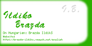 ildiko brazda business card